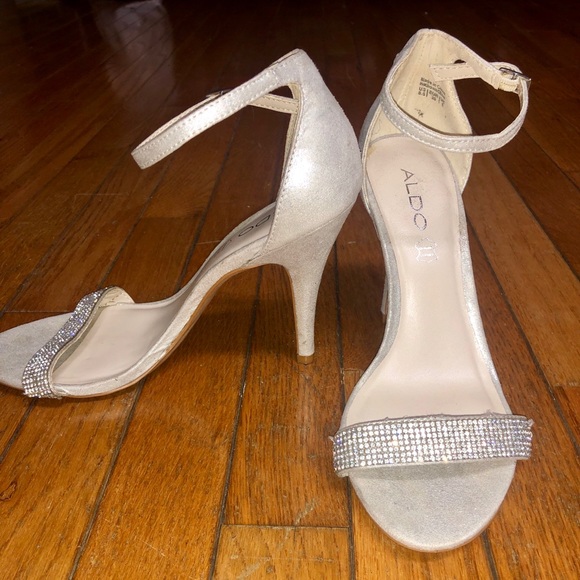 Aldo Metallic Rhinestone Sandal - Picture 2 of 6